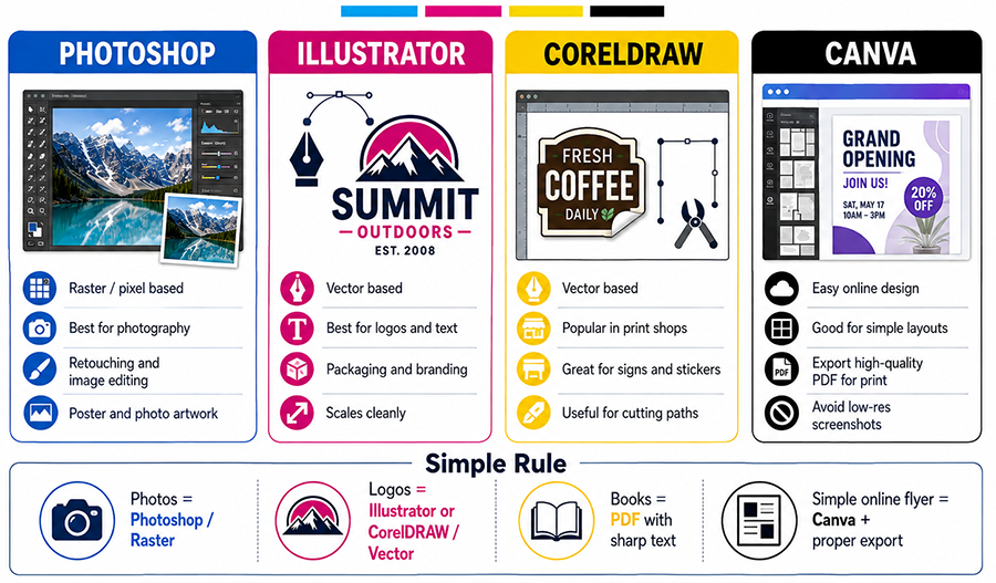 Choosing the Right File Type for Printing : Photoshop, Illustrator dan CorelDraw